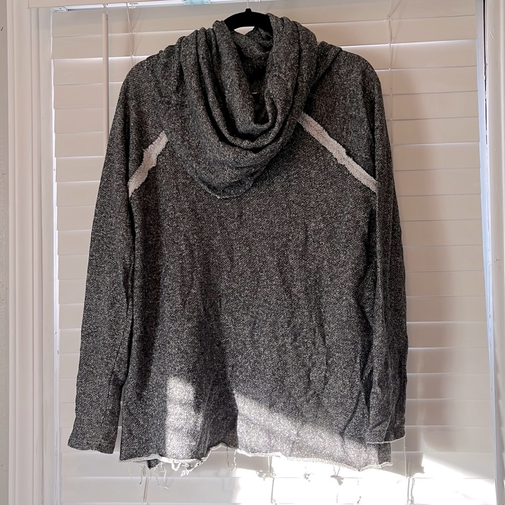 Grey cowl-neck sweater tunic